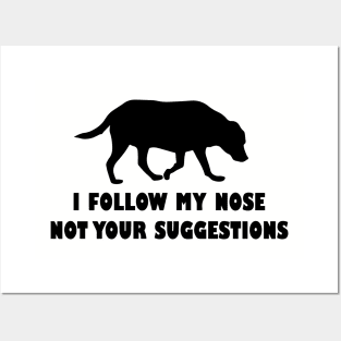 funny labrador i follow my nose not your suggestions Posters and Art